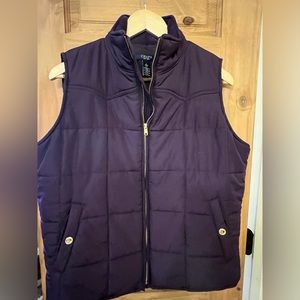 Beautiful Purple Chaps Vest - Gold Hardware - Good for LSU fans